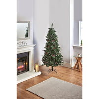 Premier Christmas Artificial Tree 1.8m 6FT/2.1m 7FT New Jersey Spruce W/ Berries Premier Christmas Tree Company