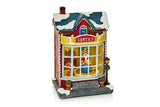 28cm Lit Santa Workshop with Rotating Scene Christmas Battery Operated Premier