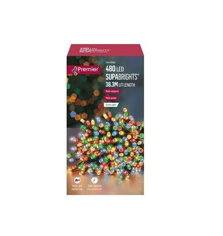 Premier Supabrights Christmas Tree Fairy Lights - 480 Led - Multi-colored Premier