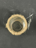 2 x Clear Candle Holders With Rope Cover Dimensions : H9.5 x Dia.7.5cm Dimensions