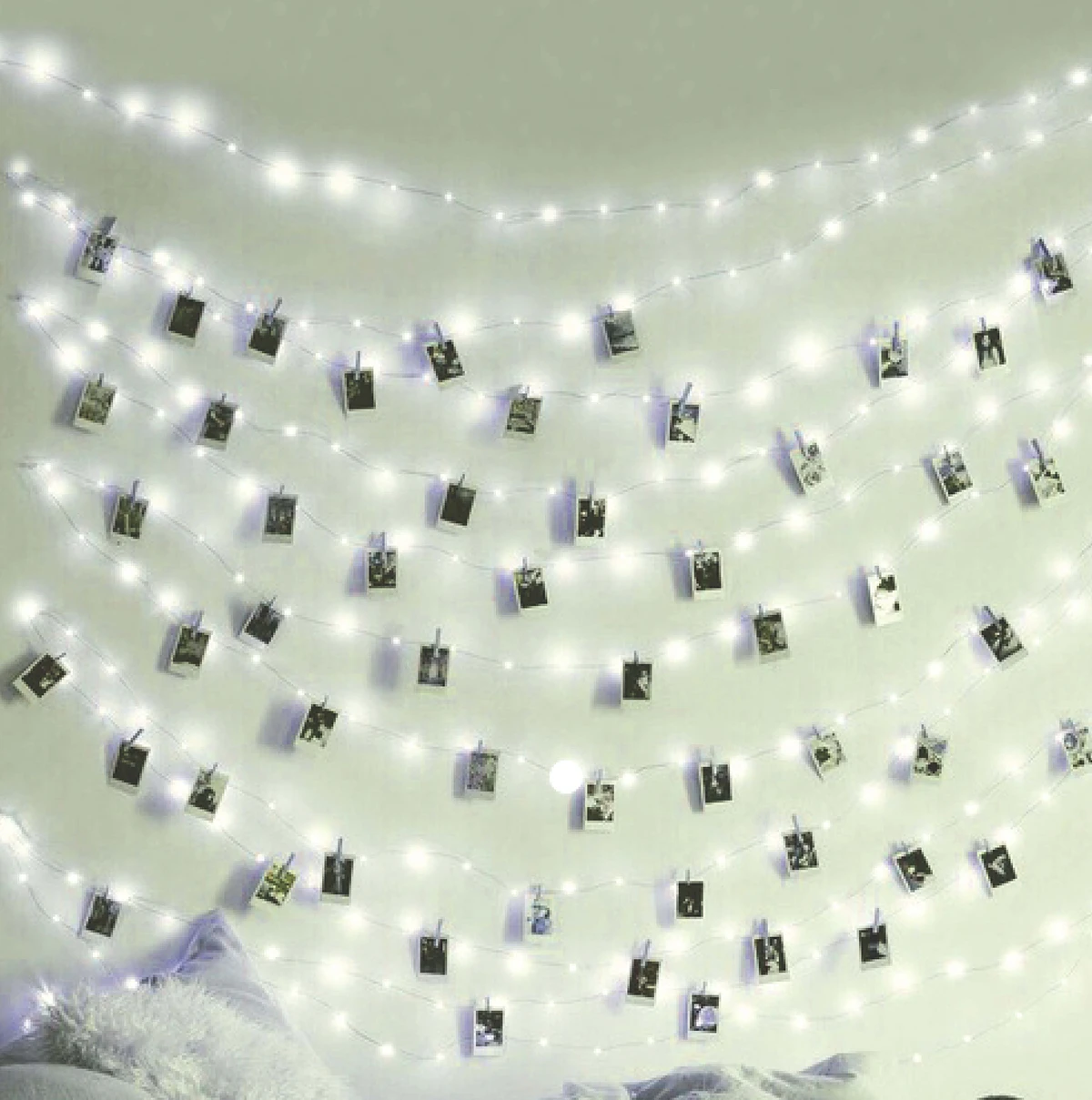 16 LED Hanging Photo Clip Peg Holder Fairy String Battery lights