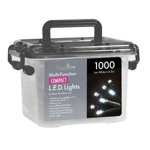 WOW! 1000 LEDs 25m LED Indoor / Outdoor Christmas Tree Lights - ICE White Transcon