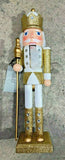 38cm Gold Glitter Nutcracker Man Wooden Ornament Christmas Soldiers Home Decor - Retail ABC - Branded Goods - Discount Prices