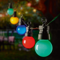 20 Flashing Indoor Outdoor Festoon Party Lights Multi-coloured LED 5.7m Garden Premier