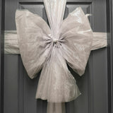 Premier 48x60cm Silver Christmas Door Bow with Door Ribbon Wrap Premier