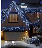 180 - 960 LED White Snowing Icicles Christmas Party Wedding Outdoor Lights Timer - Retail ABC - Branded Goods - Discount Prices