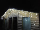 5.9m (300 LEDs) Snowtime Outdoor LED Icicle Lights in Cool White Timer Function Snowtime