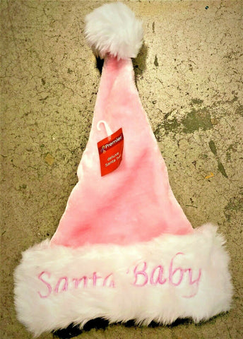 3 x Premier Deluxe Santa Baby Hen Night Bridesmaid Fluffy Christmas Hat in Pink - Retail ABC - Branded Goods - Discount Prices