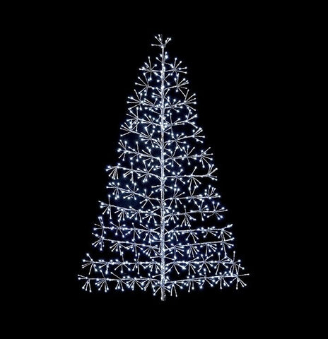 1.2m Silver Starburst Tree with White LEDs - PREMIER Premier