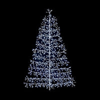 1.2m Silver Starburst Tree with White LEDs - PREMIER Premier