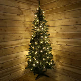 7ft 2.1m Pre-Lit Breckenridge Pine Christmas Tree Multi-Action Warm White LED - Retail ABC - Branded Goods - Discount Prices