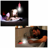 2 or 4 x LED Pull Cord Portable Hanging Rope Lights Garages Sheds Tents Battery LYTT