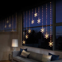 Outdoor Christmas Lights Decorative Hanging Warm White Snowflake String 339 LED Premier Decorations