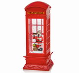 Premier Red LDN Phone Box Santa LED Christmas Glitter Snow Globe Decoration - Retail ABC - Branded Goods - Discount Prices