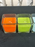 Set of 4 Small Clear Glass Candles Holder H7 x Dia.7.5cm H & H