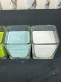 Set of 4 Small Clear Glass Candles Holder H7 x Dia.7.5cm H & H