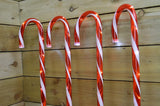 Premier Candy Cane Path Lights 4 Piece-set- 40 Red LED Lights in/outdoor Premier