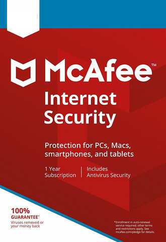 McAfee Sicurezza Internet 2022 Dieci / Ten Dispositivi 1 Anno Antivirus McAfee