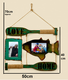 NEW Wooden Novelty Nautical Fishing Rustic Photo Frame Fisherman Gift BA161093 Premier