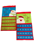 Premier 2 Pack of 69 x 38 cm Assorted Santa Snowman Fabric Advent Calendars - Retail ABC - Branded Goods - Discount Prices