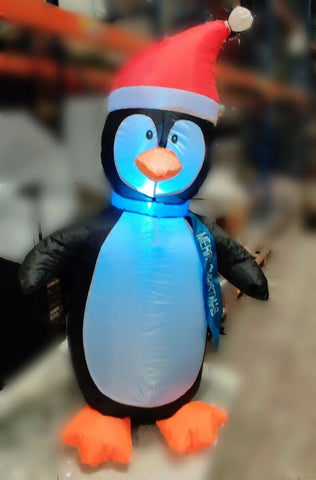 1.2M Self Inflatable Christmas Penguin with LED Light Indoor or Outdoors Xmas - Retail ABC - Branded Goods - Discount Prices