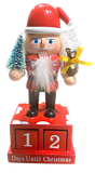 16cm Nutcracker Santa or Snowman Wooden Block Christmas Countdown Calendar Premier
