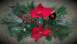 Premier Poinsettia Christmas Table Centrepiece Candle Holder Decoration 60cm - Retail ABC - Branded Goods - Discount Prices