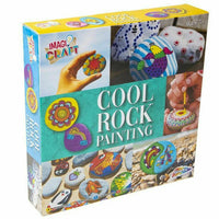 Childrens Craft Sets - Paint a Rock Painting Pebble Painting Kit Set Neon Paint Hinkler