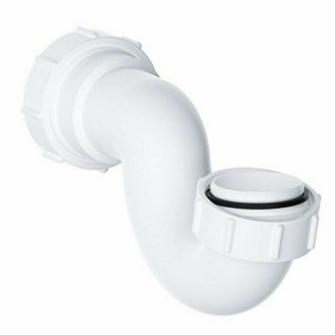 Shallow Bath U Bend P Trap Waste 40mm (1½") x 19mm Seal Bath Trap MA10442A VIVA