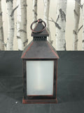 24cm Fire Effect Lantern Antique LED Candle Hanging Dancing Flame Effect Unbranded