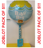 5 x NEW Baby Boy BLUE FOIL BALLOON WITH POPUP BIRTHDAY WEIGHTED GREETING CARD Anagram