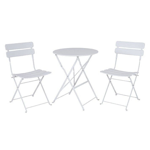 Premier 2 Seater Sussex Bistro Set Table Chairs Patio Furniture Round Whiite Premier
