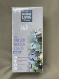 Solar String 100 LED Super Bright Lights Cool White With Auto Switch-On Bright
