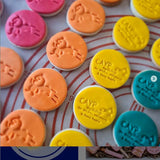 10 Personalised Bespoke Biscuits Wedding Favours Celebration Baby Shower Cookies - Retail ABC - Branded Goods - Discount Prices