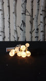 10 Warm White Led Bubble Ball String Lights Indoor Outdoor Home Decorations Unbranded