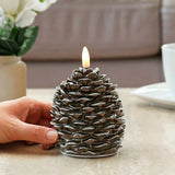 Premier 2 Pack of 12.5cm Christmas Pinecone LED Light Up Safety Candles - Retail ABC - Branded Goods - Discount Prices