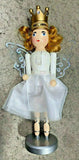 37cm White Glitter Nutcracker Angel Wooden Ornament Christmas Fairy Home Decor - Retail ABC - Branded Goods - Discount Prices