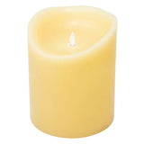 20cm x 15cm Dancing Flame Cream Candle with Timer LED Battery Operated Premier