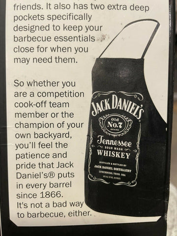 Barbecue Tool Set With Classic Apron Jack Daniels Two Deep Pockets SEE IMAGES Jack Daniels