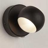 Searchlight Flare Wall Light Bathroom IP44 1 Arm With Ribbed Glass Shade Black Searchlight