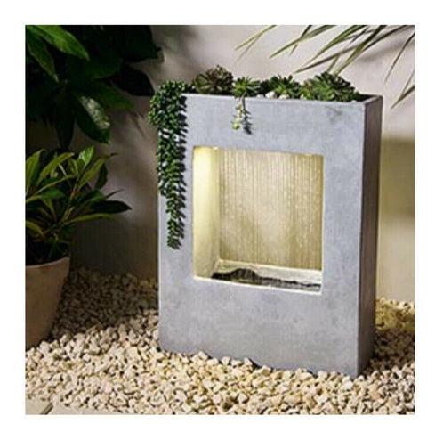Curtain Shower Water Feature LED Lights Garden Statue Fountain Outdoor - Retail ABC - Branded Goods - Discount Prices