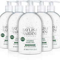 6 X Baylis & Harding  Unfragranced 70% Vegan Alcohol Hand Gel 480ml Baylis & Harding