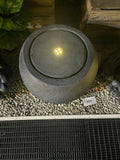 Outdoor Living Water Feature, LED Light - NDD Grey Concrete Garden Fountain Ball Outdoor Living