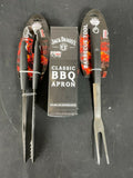 Barbecue Tool Set With Classic Apron Jack Daniels Two Deep Pockets SEE IMAGES Jack Daniels
