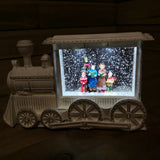 Premier Battery Operated 29cm Christmas Train Glitter Spinner Carol Singer Scene Premier