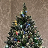 Premier 6ft Pre-Lit Rockingham White Tipped Artificial Christmas Tree Decoration - Retail ABC - Branded Goods - Discount Prices