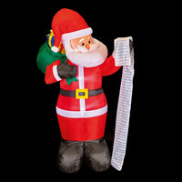 Outdoor Christmas Decoration Inflatable Santa List of Names 6ft Premier Premier