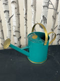 Metal Watering Cans 3.5L Vintage Style With Dark Green With Gold Accent Trim Unbranded