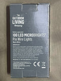 100 LED Light Battery Operated Warm White Pin Wire Microbrights With Timer The Outdoor Living Company