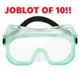 10 x Protective Anti-Dust Scratch Resistant Anti Fog Safety Goggles Glasses - Retail ABC - Branded Goods - Discount Prices